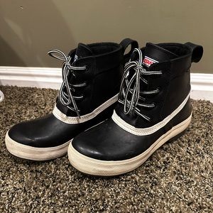 Black waterproof Xtratuff lace up boots